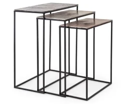Clearance Bizzotto SET3 TAVOLINI IN ALLUMINIO - TAHIR