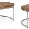 Clearance Bizzotto SET2 TAVOLINI BASSI IN LEGNO RICICLATO - RAFTER