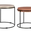 Clearance Bizzotto SET2 TAVOLINI IN ACCIAIO BEIGE TERRACOTTA - KETAKI