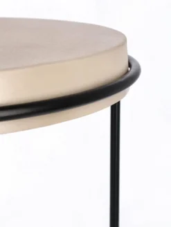 Clearance Bizzotto SET2 TAVOLINI IN ACCIAIO BEIGE TERRACOTTA - KETAKI