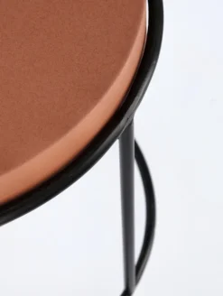 Clearance Bizzotto SET2 TAVOLINI IN ACCIAIO BEIGE TERRACOTTA - KETAKI