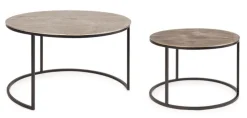 Clearance Bizzotto SET2 TAVOLINI IN ALLUMINIO X34 - AMIRA