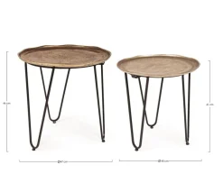 Sale Bizzotto SET2 TAVOLINI IN ALLUMINIO X73 - AMIRA