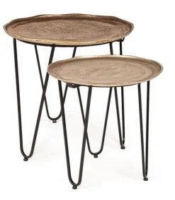 Sale Bizzotto SET2 TAVOLINI IN ALLUMINIO X73 - AMIRA