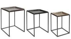 Clearance Bizzotto SET3 TAVOLINI IN ALLUMINIO X28 - AMIRA