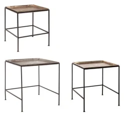 Online Bizzotto SET3 TAVOLINI IN ALLUMINIO - AMIRA