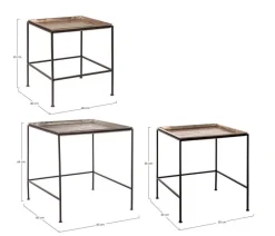 Online Bizzotto SET3 TAVOLINI IN ALLUMINIO - AMIRA