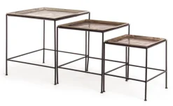 Online Bizzotto SET3 TAVOLINI IN ALLUMINIO - AMIRA