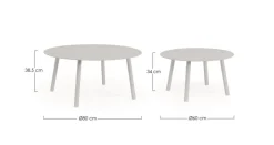 Discount Bizzotto SET2 TAVOLINI IN CORDA MOON WG24 - AMINTA