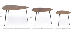 Bizzotto SET3 TAVOLINI IN LEGNO - BOSCAGE
