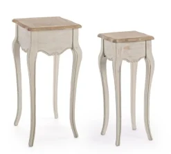 Hot Bizzotto SET2 TAVOLINI IN LEGNO - CLARISSE