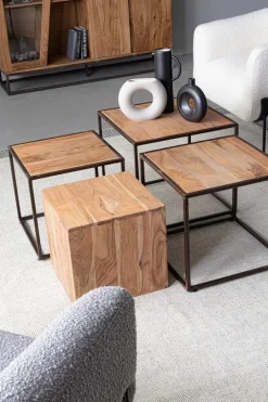 Outlet Bizzotto SET4 TAVOLINI IN LEGNO - JANAK