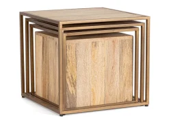 Best Bizzotto SET4 TAVOLINI IN LEGNO - JAIDEV