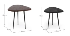 Clearance Bizzotto SET2 TAVOLINI IN LEGNO - MAYO