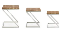 Bizzotto SET3 TAVOLINI IN LEGNO - OSBERT