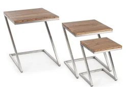 Bizzotto SET3 TAVOLINI IN LEGNO - OSBERT