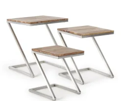 Bizzotto SET3 TAVOLINI IN LEGNO - OSBERT