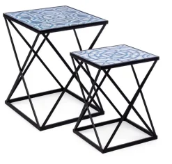 Sale Bizzotto SET2 TAVOLINI IN METALLO - NEAPOLIS