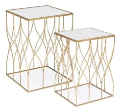 Outlet Bizzotto SET2 TAVOLINI IN METALLO J18 - ELENOR