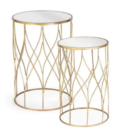 Outlet Bizzotto SET2 TAVOLINI IN METALLO J15 - ELENOR