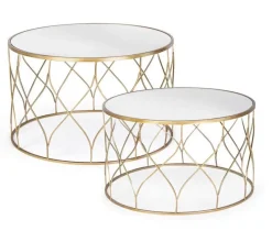 Clearance Bizzotto SET2 TAVOLINI IN METALLO J17 - ELENOR