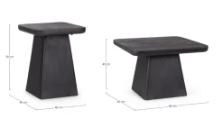 Bizzotto SET2 TAVOLINO FUJI QUADRATO
