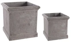 Bizzotto SET2 VASO CEMENT QU GRIGIO