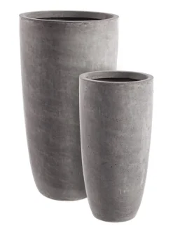 Discount Bizzotto SET2 VASO CEMENT TO ALTO GRIGIO