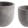 Online Bizzotto SET2 VASO CEMENT TO BASSO GRIGIO