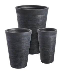 Clearance Bizzotto SET3 VASO GRAFFITI TO NERO ALTO