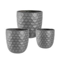 Online Bizzotto SET3 VASO PYRAMID BOMB ANTRACITE