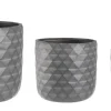 Discount Bizzotto SET3 VASO PYRAMID TO ANTRACITE