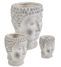 Discount Bizzotto SET3 VASO TESTA BUDDHA
