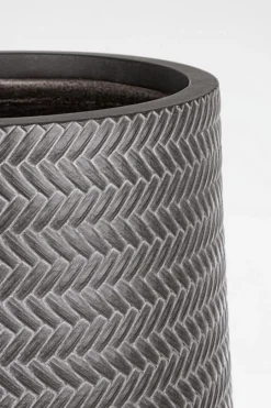 Outlet Bizzotto SET2 VASO TRESSAGE TO ALTO GRIGIO