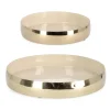 New Bizzotto SET2 VASSOIO DECORATIVO VELMA TO ORO BEI