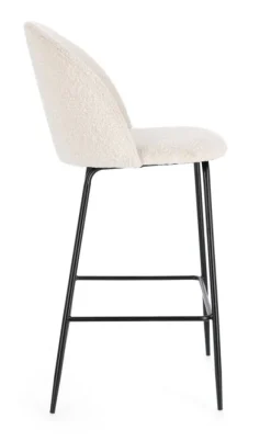 Sale Bizzotto SGABELLO BAR EFFETTO BOUCLE' NERO/AVORIO - CARRY