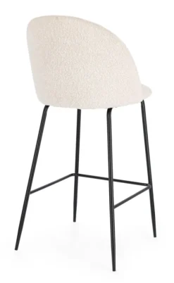 Sale Bizzotto SGABELLO BAR EFFETTO BOUCLE' NERO/AVORIO - CARRY