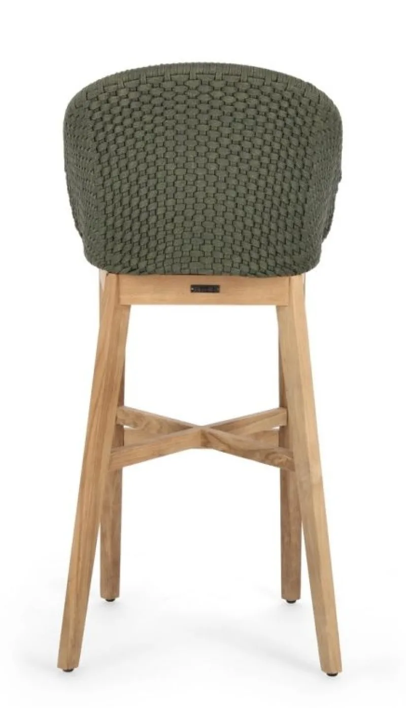 New Bizzotto SGABELLO BAR IN CORDA PER ESTERNO VERDE - COACHELLA