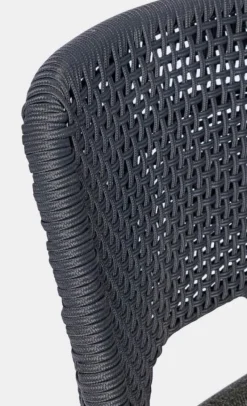 Outlet Bizzotto SGABELLO BAR IN CORDA PER ESTERNO COLOR ARDESIA - HESPERIA