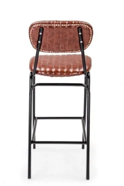 Online Bizzotto SGABELLO BAR IN ECOPELLE ARANCIO SCURO - DEBBIE