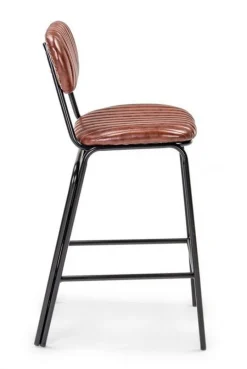 Online Bizzotto SGABELLO BAR IN ECOPELLE ARANCIO SCURO - DEBBIE