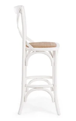 New Bizzotto SGABELLO BAR IN LEGNO BIANCO - CROSS