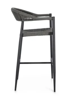 Best Bizzotto SGABELLO BAR JANDIA ANTRACITE/GRIGIO