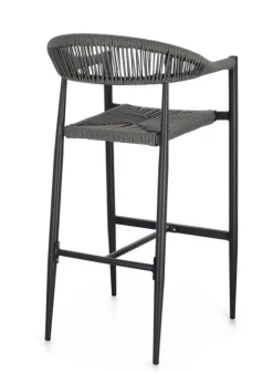 Best Bizzotto SGABELLO BAR JANDIA ANTRACITE/GRIGIO