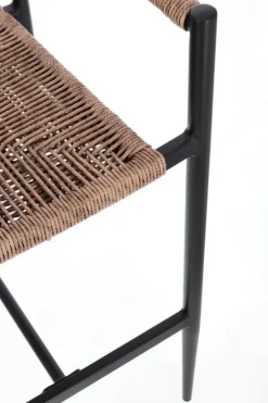 Best Bizzotto SGABELLO BAR JANDIA ANTRACITE/NATURAL