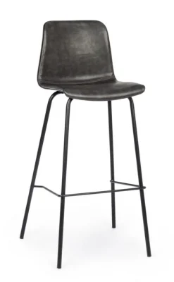 Online Bizzotto SGABELLO IN ECOPELLE ANTRACITE - KYRA