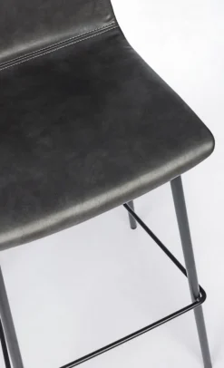 Online Bizzotto SGABELLO IN ECOPELLE ANTRACITE - KYRA