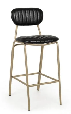 Online Bizzotto SGABELLO IN ECOPELLE NERO - ADDY