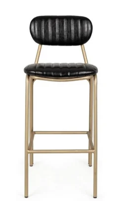 Online Bizzotto SGABELLO IN ECOPELLE NERO - ADDY