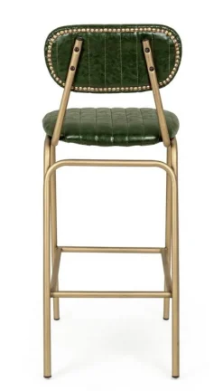 Discount Bizzotto SGABELLO IN ECOPELLE VERDE SCURO - ADDY